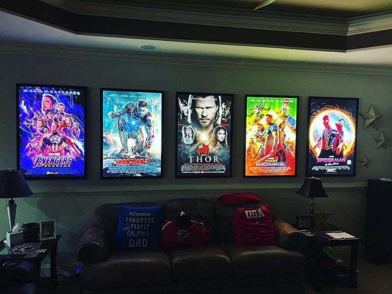 4-PACK Glowbox "World Famous" LED Poster Frames