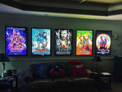 4-PACK Glowbox "World Famous" LED Poster Frames