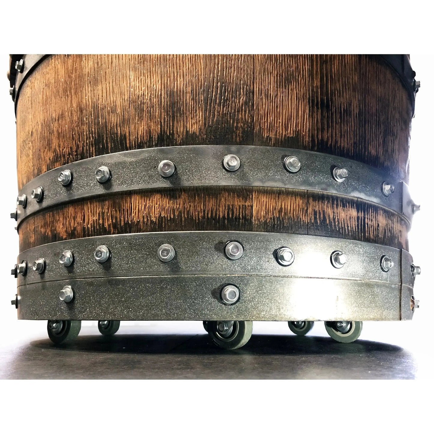 Luxury Whiskey & Wine Barrel Captain Chair — Memory Foam, Brown Upholstery (October Pre-Order)
