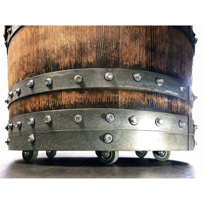 Luxury Whiskey & Wine Barrel Captain Chair — Memory Foam, Brown Upholstery (October Pre-Order)